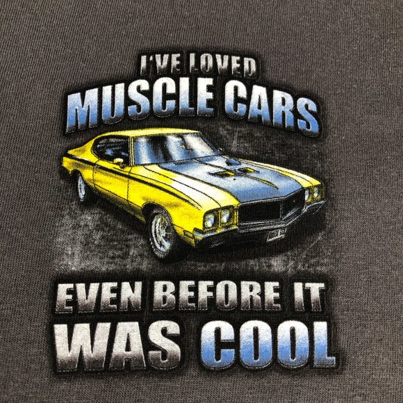 General Motors Shirt Men's Medium Grey Muscle Cars Big Graphic Print Car Tee - Picture 2 of 11